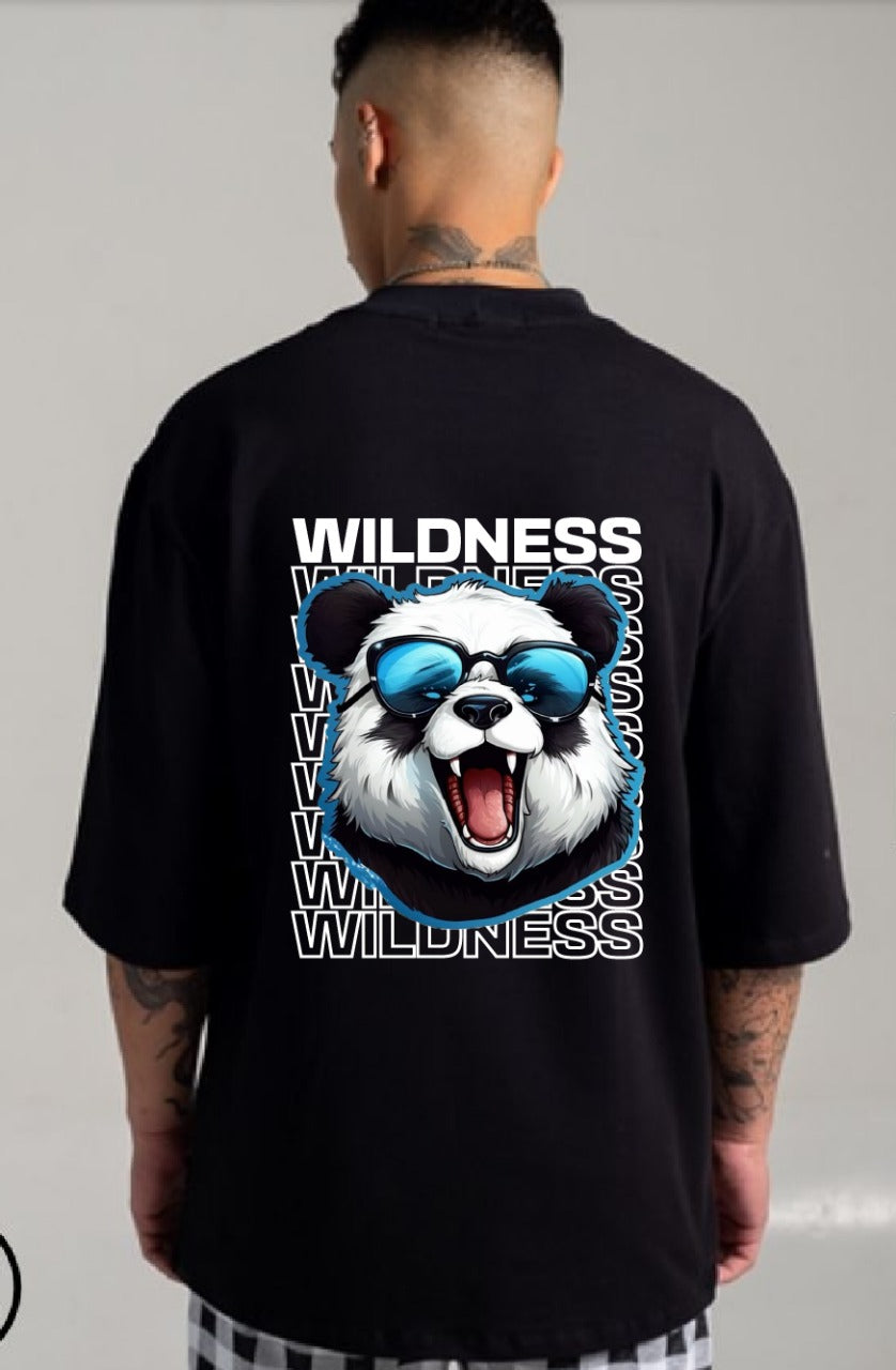 Wildness Panda Streetwear Oversized T-Shirt