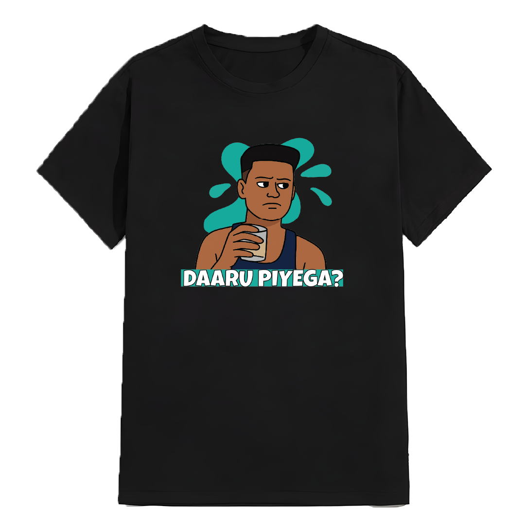 Daaru Piyega? Splash Art T-Shirt