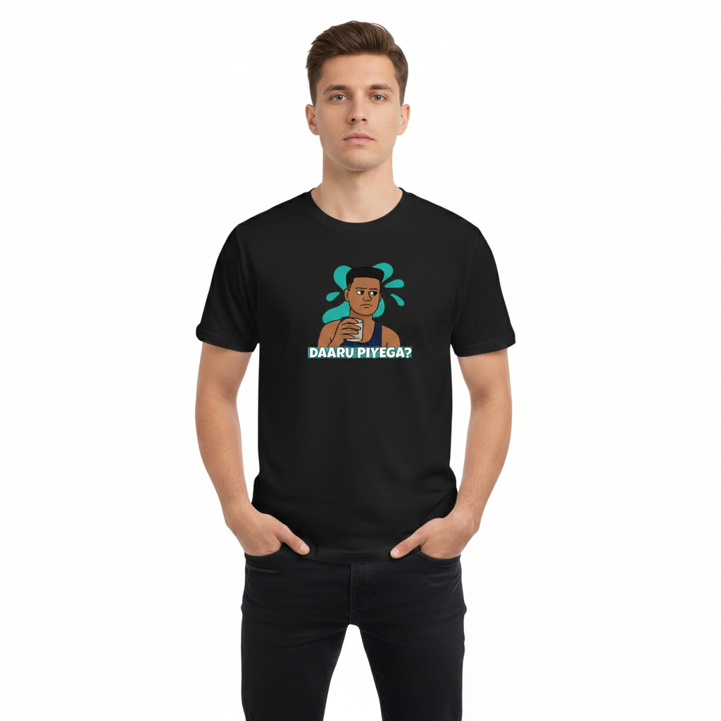 Daaru Piyega? Splash Art T-Shirt