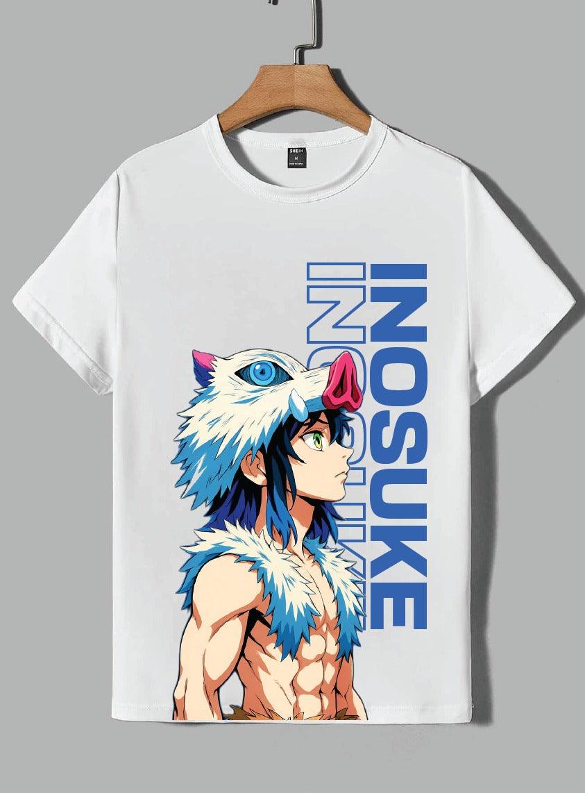 Inosuke Hashibira Anime T-Shirt (White)