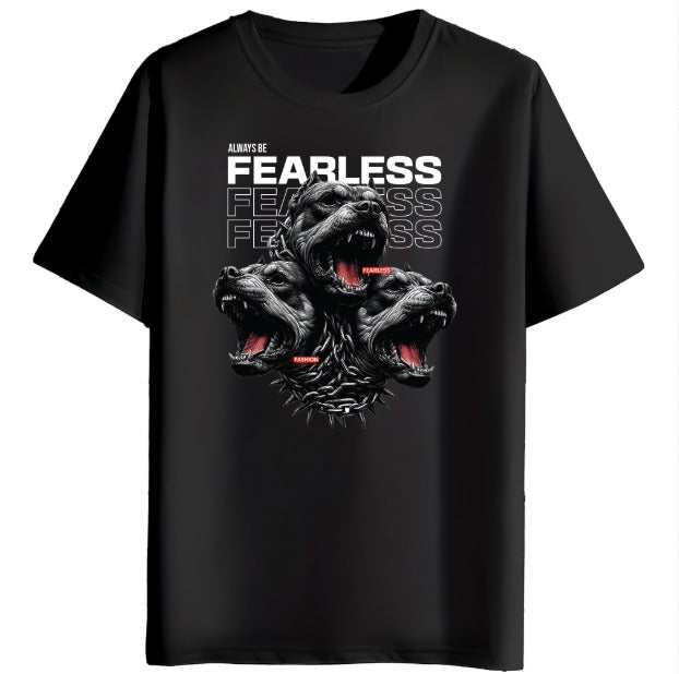 Always Be Fearless – Three-Head Dog Graphic Tee